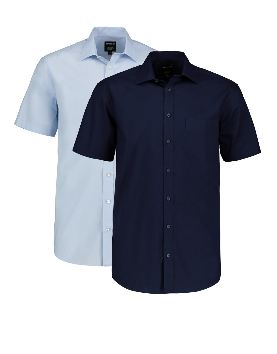 Easy Care Plain Shirts 2 Pack - Woolworths Mauritius Online